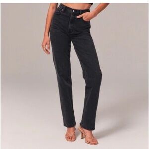 Abercrombie & Fitch Black Straight Leg Jeans
